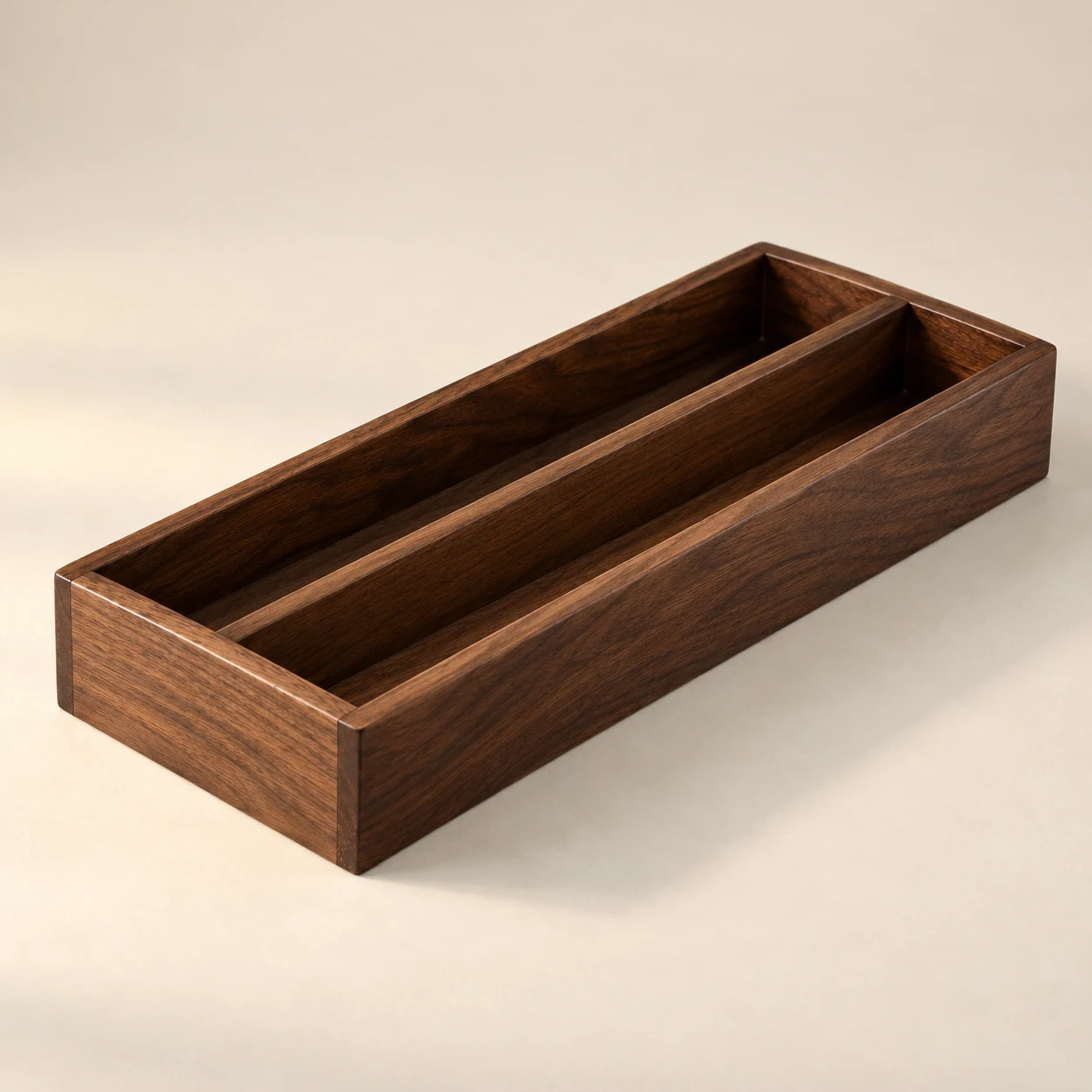 Eight-Puck Walnut Tray